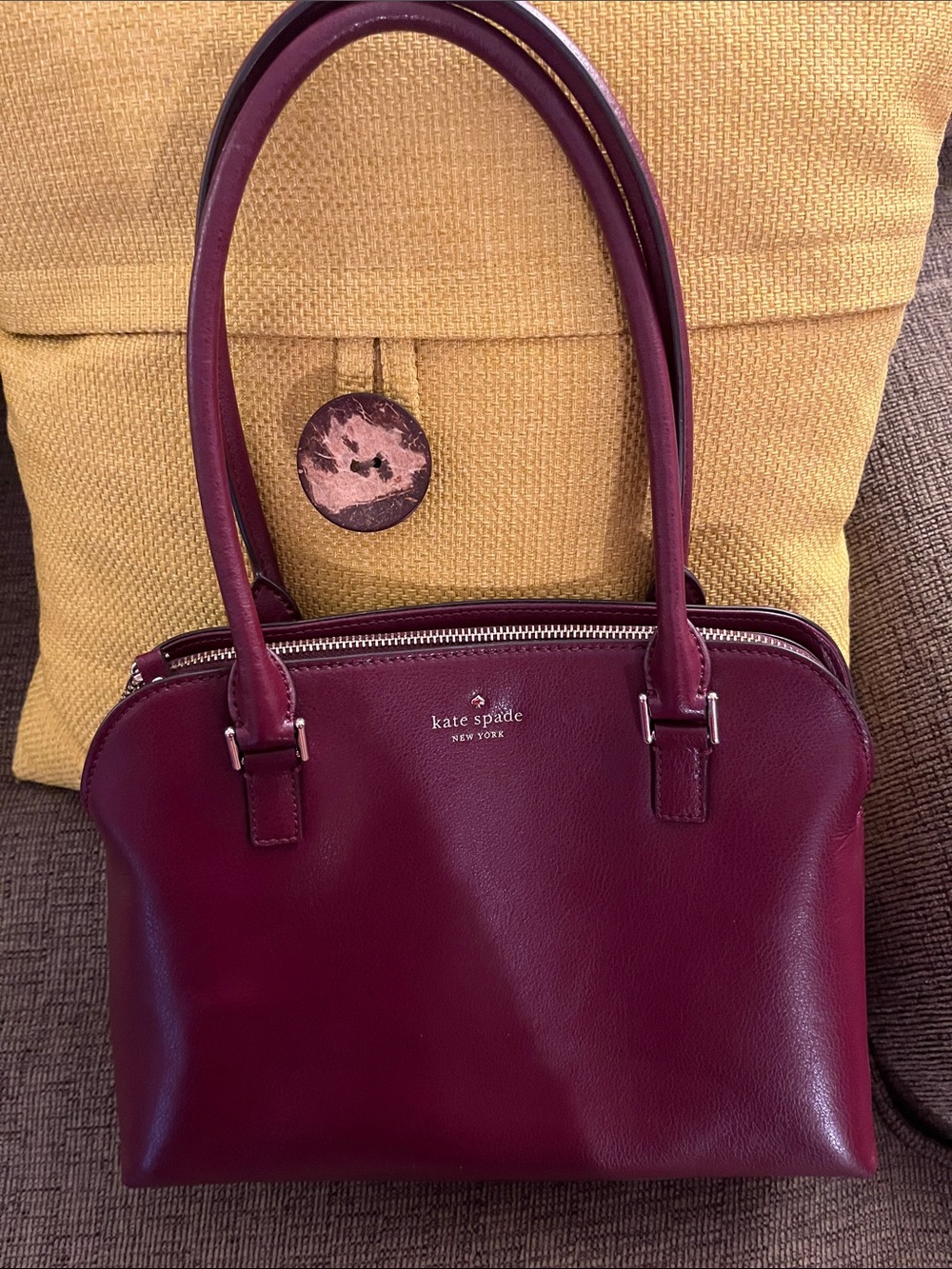 Kate Spade Plum Leather Satchel